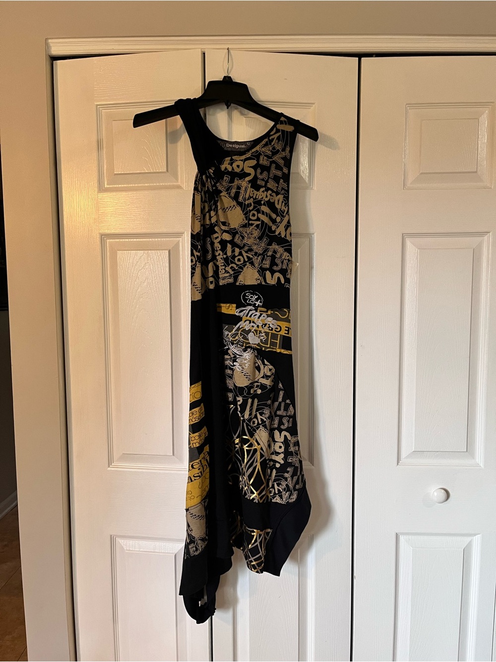 Desigual Sleeveless Graphic Asymmetric Dress